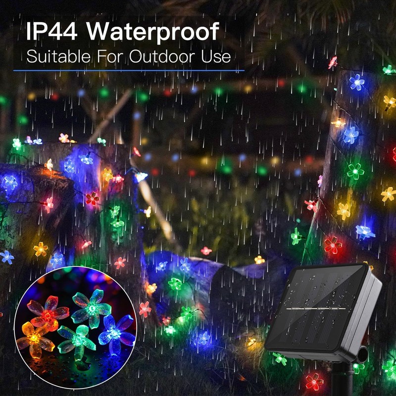 suddus Solar String Lights for Outside, 2 Pack 100 LED