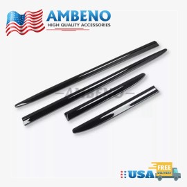Cahuczlhoz 2020-2025 For Ford Explorer Glossy Black Body Door Side Molding Cover Trim 4pcs
