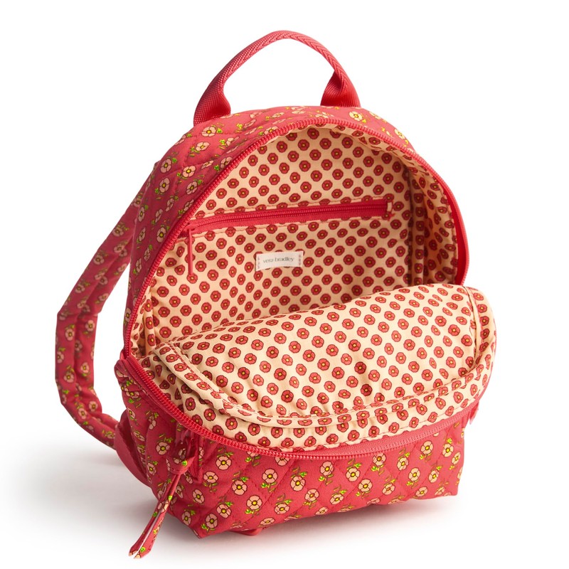 Vera Bradley Premium Cotton Mini Banbury Backpack, Tiny Poppies