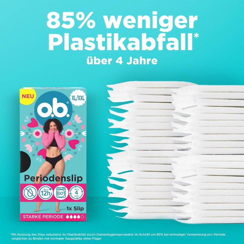 o.b. Periodenslip in Größe XL / XXL, (1 Stück), wiederverwendbare