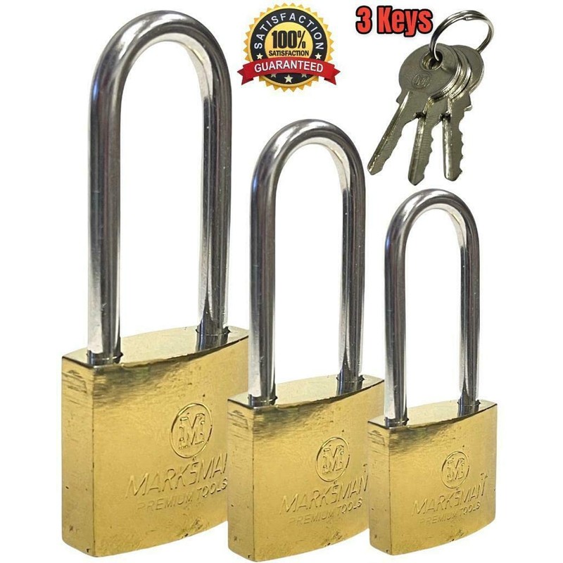 32/38 /50mm Heavy Duty Padlock Long Steel Shackle Security Lock