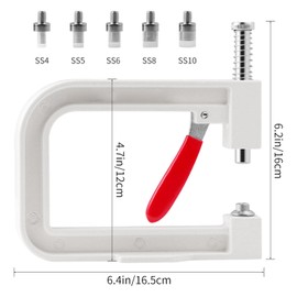 amleso Pearl Setting Machine Hand Press Pearl Setting Tool Bead Rivet Fastener Artificial Pearl Rivet Button for Garment Sewing DIY Handmade for Garment, Shoes, Leather Crafts, Clothing, White Beige