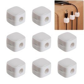 Neyared 8PCS Magnetic Cable Holder, Wire Holder for Charging Cable Home Office Car (White)