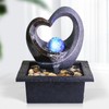 Ferrisland Tabletop Rock - Stacked Waterfall Fountain with LED -