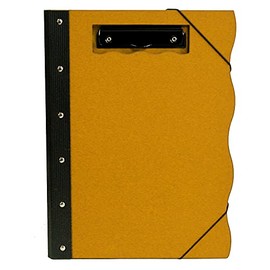 Werkhaus SON 211622 Portfolio Folder with Wave Edge Yellow Approx. 25 x 32 x 1.5 cm Clipboard Drawing Folder