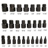 JEUCLEL 25PCS Multi-Spline Screw Extractor Set, 3/8" Inch Adaptor Easy