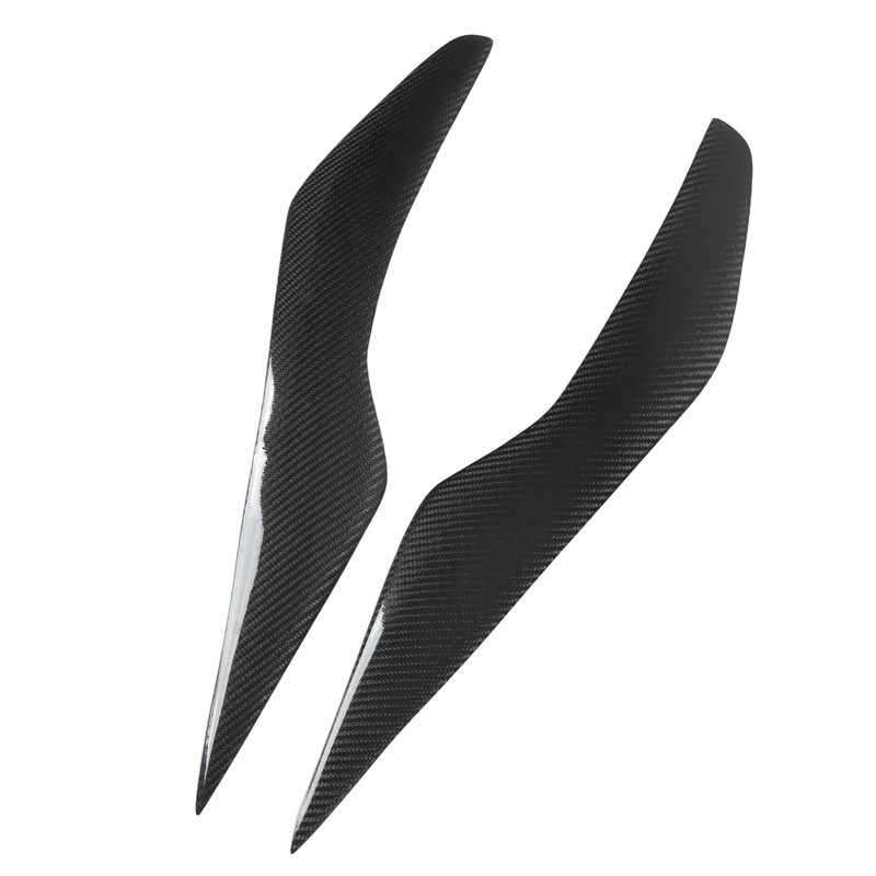 Front Headlight Eyelid Carbon Fiber Headlight Eyebrow Cover Replacement for