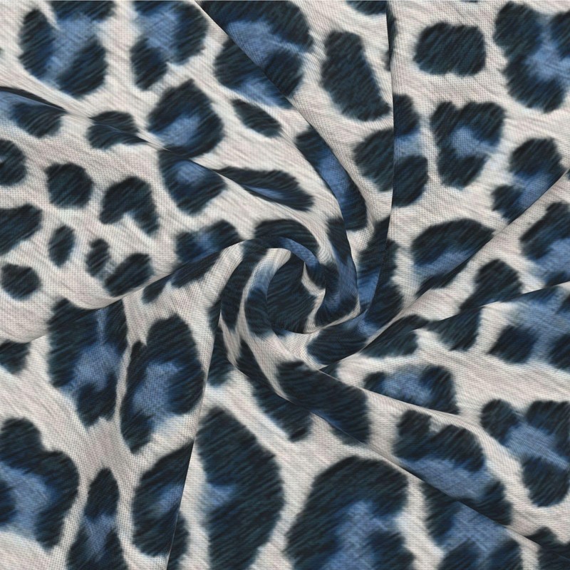 Leopard Print Navy Blue Throw Pillow Covers 18x18 Cheetah Pattern