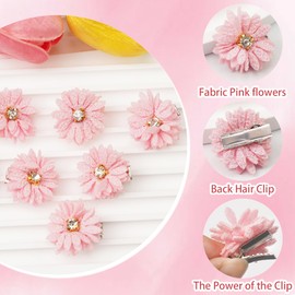JOYOYO 20 Pcs Mini Flower Clips,Hair Clips with Flower Design for Girls Teens Women