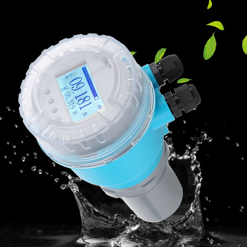 Digital Ultrasonic Level Meter Integrated LED Display 4-20mA Analog Output