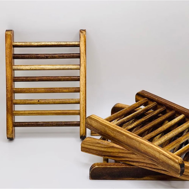 Eco-Friendly Bamboo Soap Dish, Natural Wooden Soap Holder for Bathroom