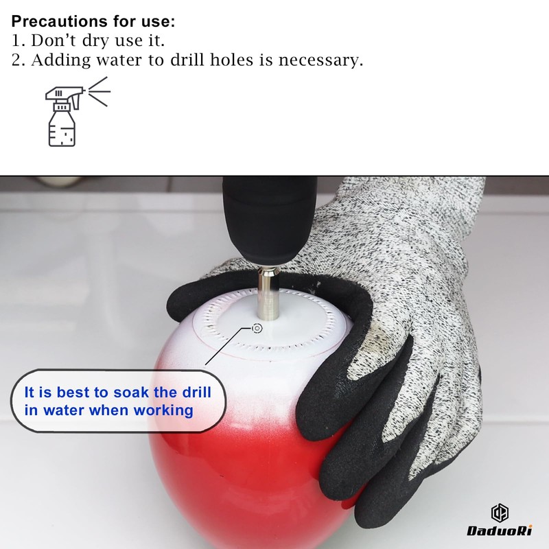 DaduoRi 1/2 inch Diamond Hole Saw, Wet Use, 1/2" Tile