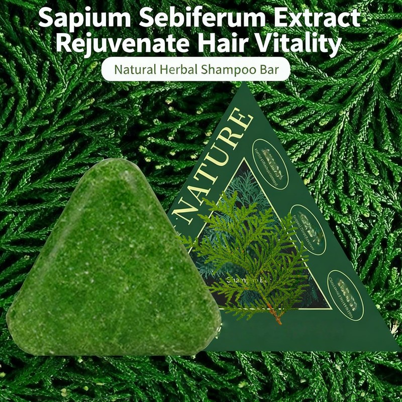 NovaCharm Seven Green Shampoo Bar-Nature Triangle Shampoo Bar For Women