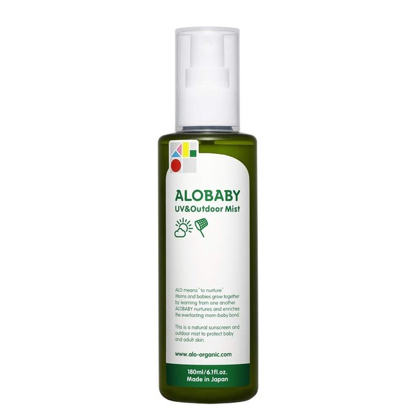 Arobaby Sunscreen, UV & Outdoor Mist, Big Bottle, 6.1 fl oz (180 ml), Large Capacity, Baby, Additive-Free, Organic, No UV Absorbers