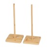 KVMORZE Bamboo Donut Stand 2 Pcs, Farmhouse Donut Tower Stand,