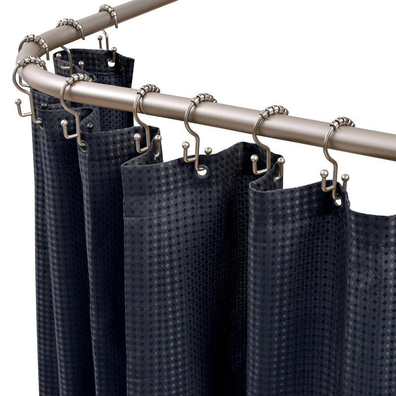 Utopia Alley Wall Mounted Hoop Shower Rod - Shower Curtain