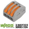 WAGO 222-413 3 Ladder Terminal Block with Lever, 4 mm