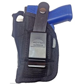Pro-Tech Outdoors Gun Holster fits Taurus PT-709 Slim with Laser Pro-Tech Black Nylon