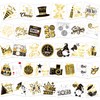 HOWAF 72 New Year's Eve Temporary Tattoos 2025, Happy New
