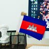 TSMD Cambodia Stick Flag Cambodian Small Mini Hand Held Flags,5x8