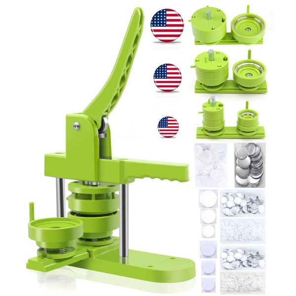Happizza Button Maker Machine Multiple Sizes, Pin Maker Machine 1.25+2.25+3