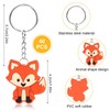 MeYuxg Pack of 40 Fox Keyrings, Children's School Key Fob