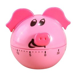 Gentle Meow 60 Minute Cartoon Pink Pig Shaped Kitchen Work Timer Student Reminder Work Timer