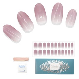 Ururila Gel Press-On Nails, Curing Type, Just Stick it On, Home Nail Care, Soft, 007. Smoky Purple x Clear