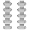 10 Pack 1-1/2" x 1-1/2" Square Post Flange Base, Aluminum