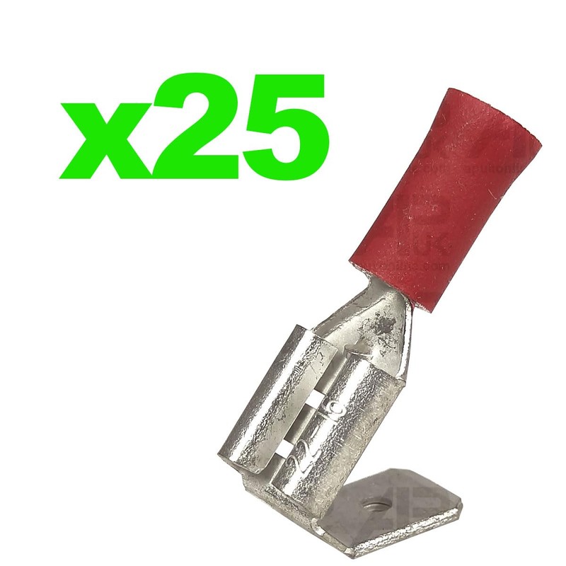 APUK 25 Piggy Back Red 6.3mm Spade Terminals Replacement for