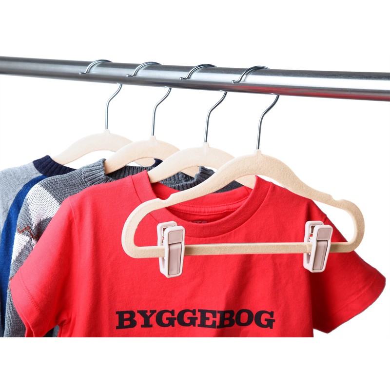 Finnhomy Non-Slip Clothes Hanger for Baby and Kids 30-Pack Velvet