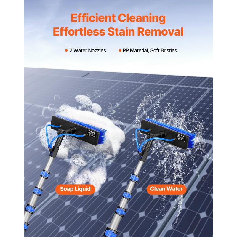 VEVOR Water Fed Pole Kit, 24FT Solar Panel Cleaning Pole