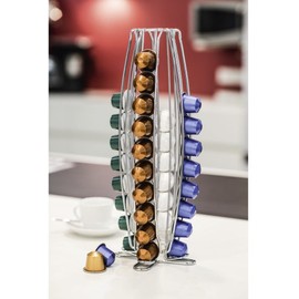 Xavax "Torre" Coffee Capsule Stand for Nespresso Cap Rack NP 40 Capsules - Silver,00111079