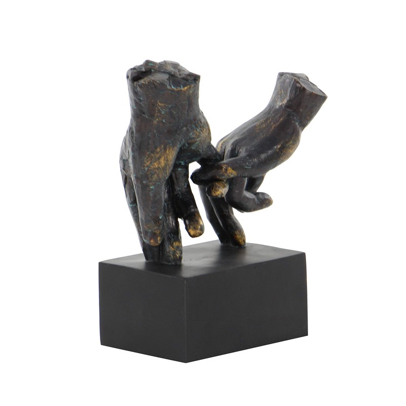Deco 79 Polystone Hands Sculpture, 9" x 4" x 10",