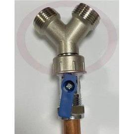 Solid Brass Nickel Plated Washing Machine Y Piece Connector, Highly Recommended Over Plastic/PVC YPiece