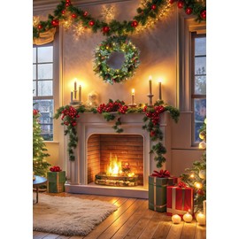 Brightown 24 Inch Pre-Lit Handcrafted Christmas Wreath, IP44 Battery Operated 50 LED Christmas Wreaths, Decor with Pinecones Pine