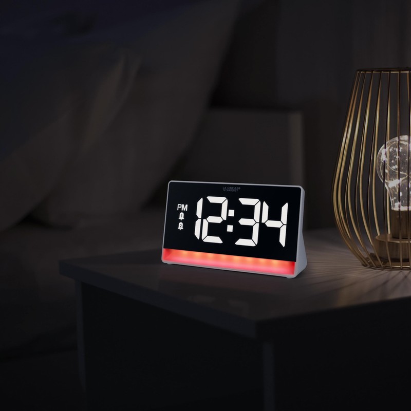 La Crosse Technology 617-149 Digital Alarm Clock with Color Changing