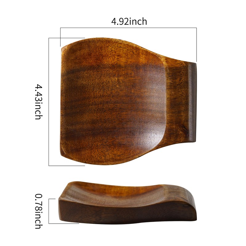 Acacia Wood Spoon Rest Spoon Holder for Stove Top, Utensil