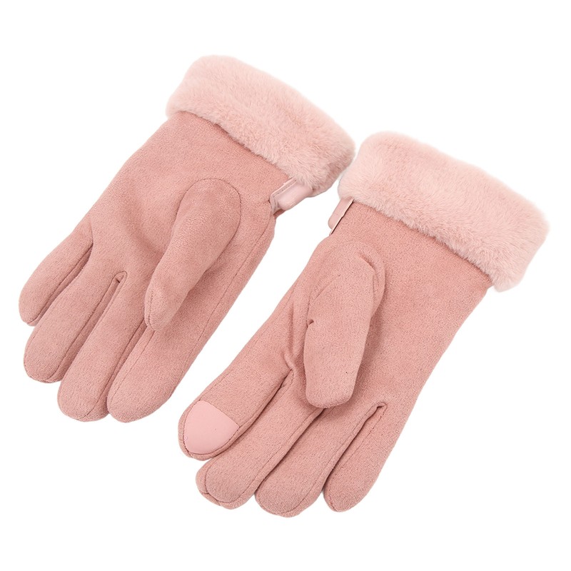 Pink USB Heating Gloves Hand Warmer Touch Screen Design Adjustable