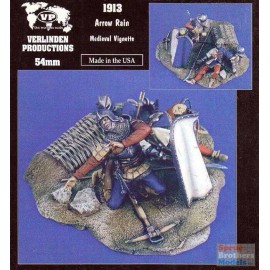 Verlinden VER1913 54mm Verlinden Vignette - Arrow Rain Medieval Vignette