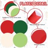 FYSUIMU 60Pcs Christmas Paper Placemats 4 Colors Dinner Mats Red