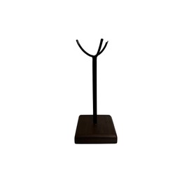 Haus of Montagu Premium 20cm Ball Stand for Displaying Signed Sports Balls, Sculptures & Memorabilia – Secure and Stylish Display Holder (Approx. 6cm Opening), Walnut