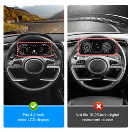 Cartist Dash Cover fits for Hyundai Tucson 2022 2023 2024 Dashboard Cover Mat Non-Slip Carpet Sunshield Glare UV Rays Protector (Only fit 4.2 inch Digital Cluster,not fit 10.25 inch)