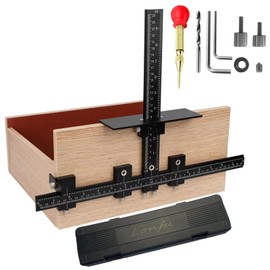 Lonfu Cabinet Hardware Jig for Handles, Adjustable Template with Convenient and Precise Installation for Door and Drawer Knobs,Pulls,Tool Accessories Jig of Aluminum Alloy