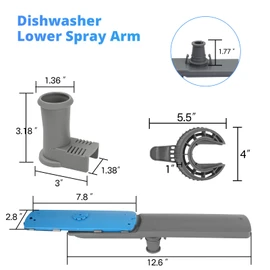 5304506660 Dishwashers Spray Arm Assembly for Frigidaire Dishwashers Lower Wash Arm Assembly with 5304518968 Dishwasher Lower Spray Arm Support and 5304506518 Dishwasher Trap Drain Filter