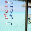Gardenvy Blue Jay Bird Wind Chimes with Bells, Large Unique