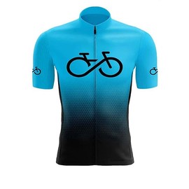 Cycle-Run Women's Regular Short Sleeve with 3 Rear Pockets, Blue