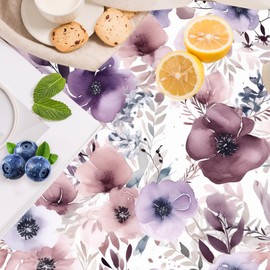 HAOKHOME Floral Drawer Shelf and Cabinet Liner, Self-Adhesive Drawer Liners, Peel and Stick Contact Paper Liner Kitchen Cabinets and Cupboard, Bathroom Drawers, Purple 17.7in x 6.5ft