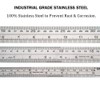 ZZTX Metal Straight Edge Ruler Set - Stainless Steel 6