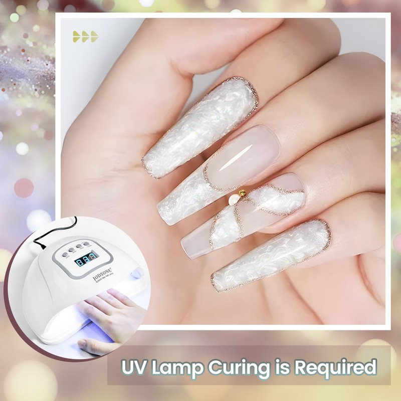 JODSONE 10ml Glitter Gel Nail Polish Set 6 Color Glitter